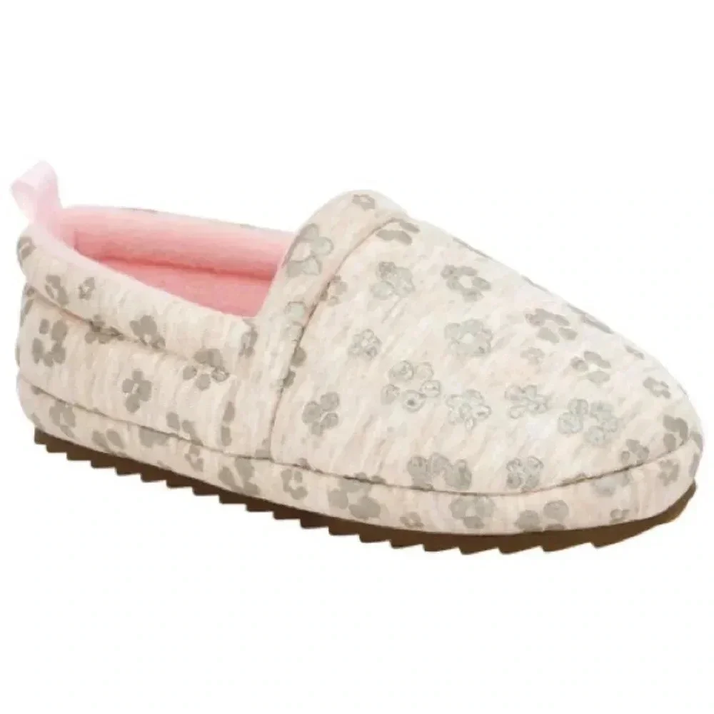 Carters toddler girls tan leopard slippers size 7/8C